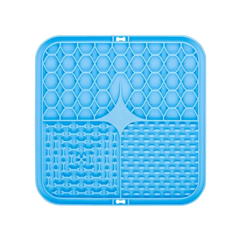 Silicone Dog Lick Mat — Slow Feeder & Anxiety Relief Pad