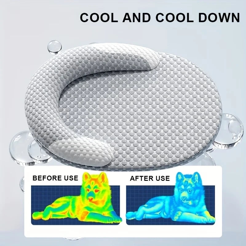Breathable Ice Silk Cooling Pet Bed