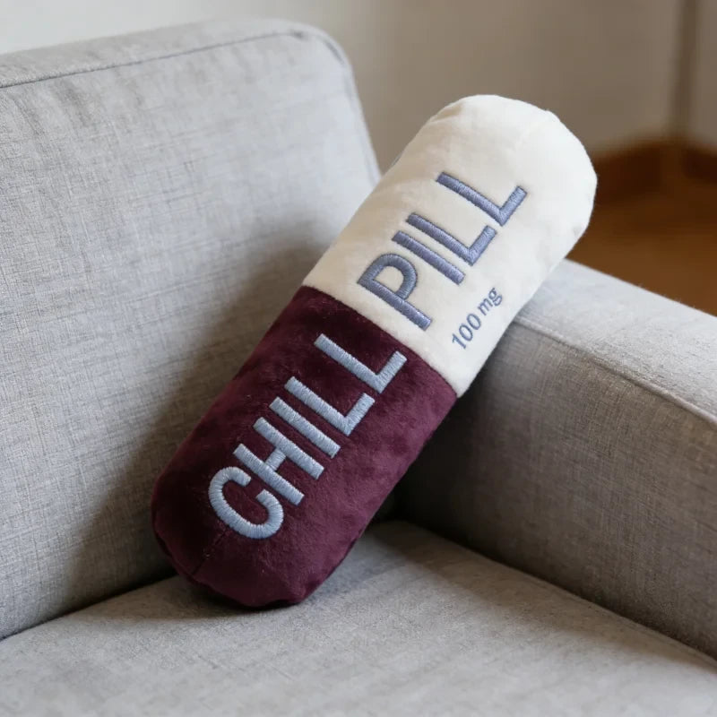 "Chill Pill"  Plush Dog Chew Toy