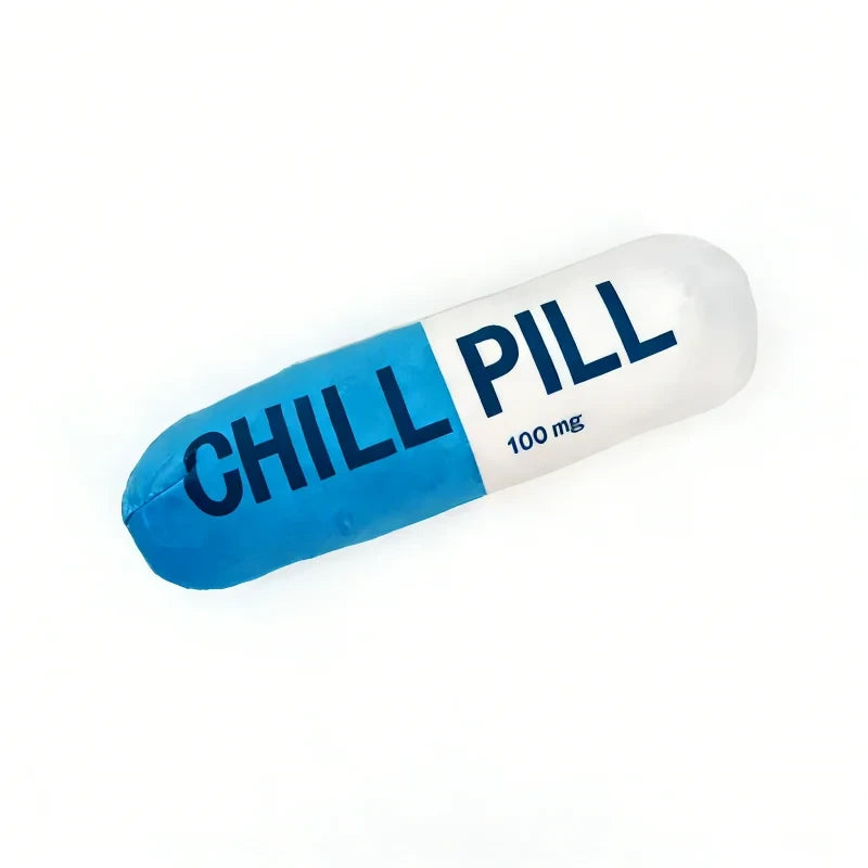 "Chill Pill"  Plush Dog Chew Toy