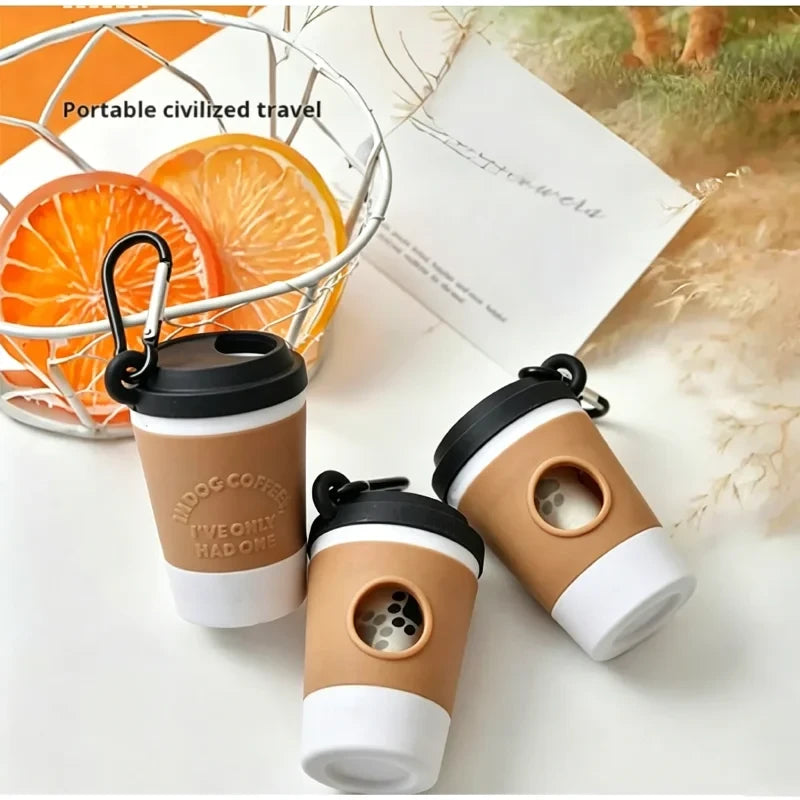 Portable Coffee Cup Poop Bag Dispenser