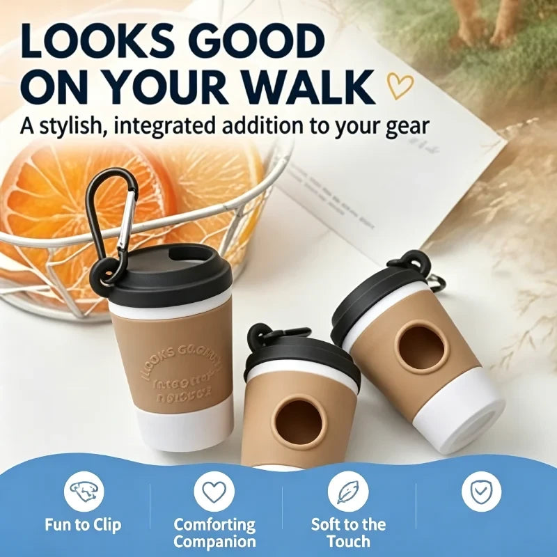 Portable Coffee Cup Poop Bag Dispenser